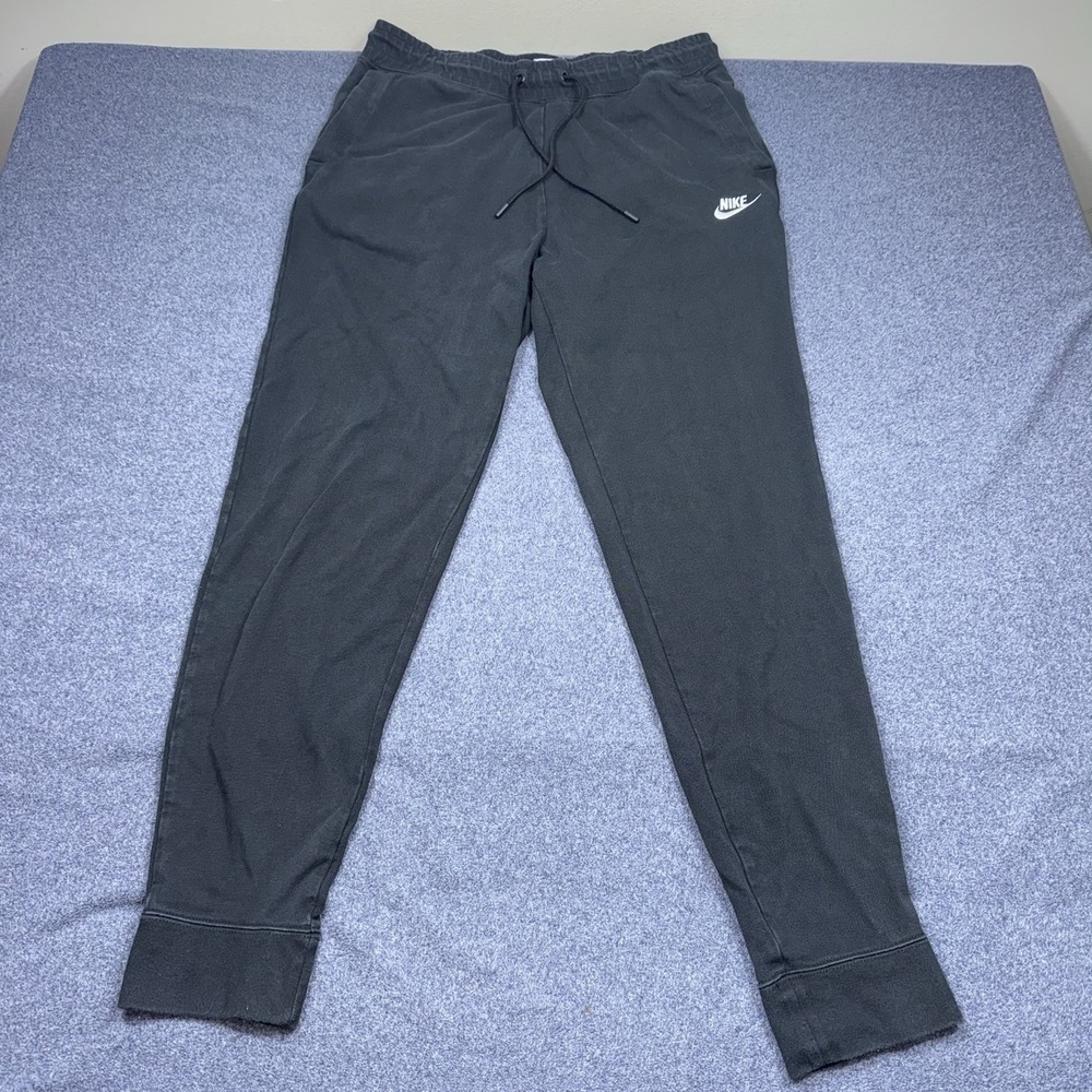 Nike Womens Medium Training Essential High Rise Sweatpants Black Jogger
